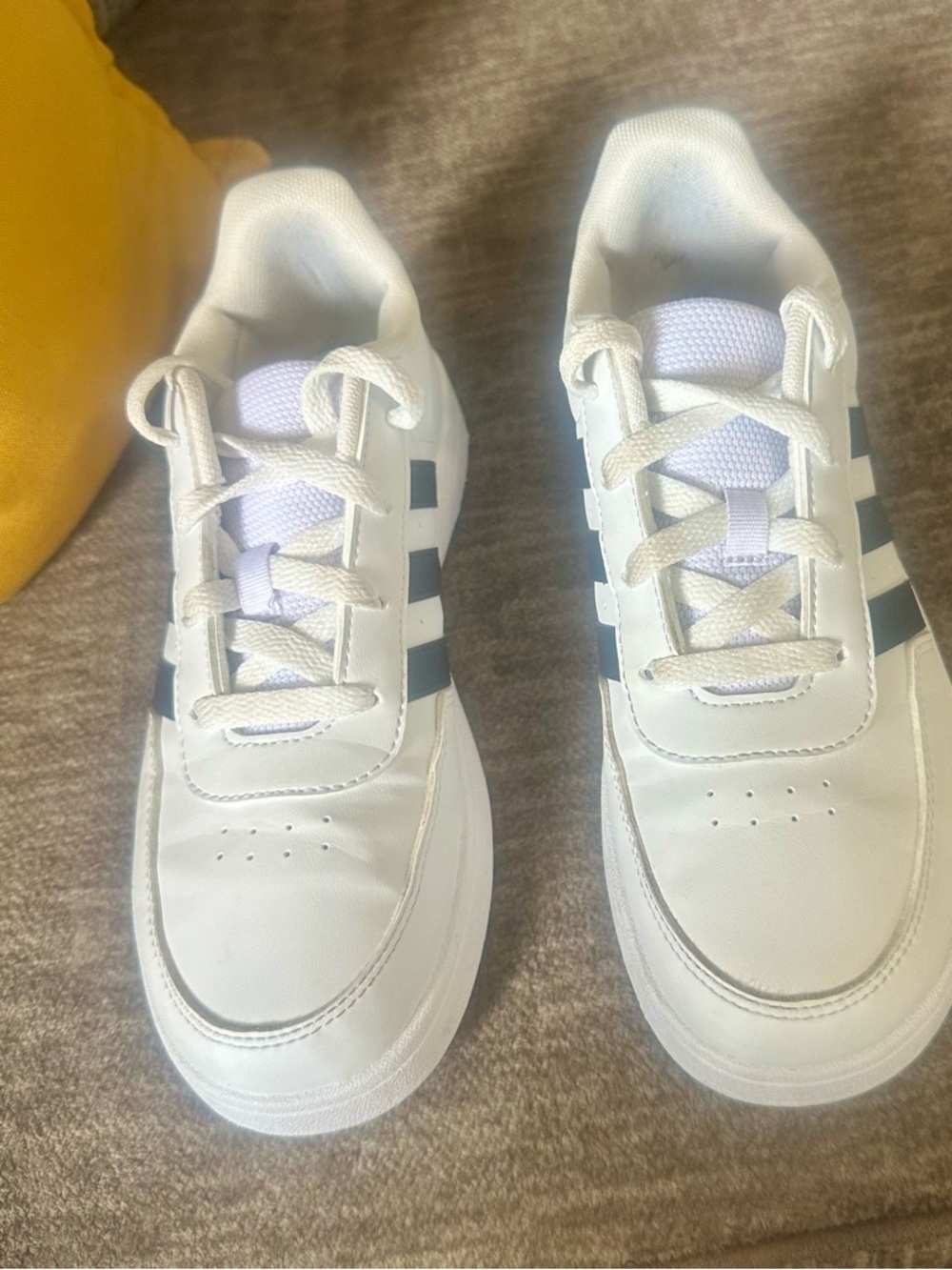 Kids Adidas Sneakers with Navy Stripes - Classic Casual Shoe
